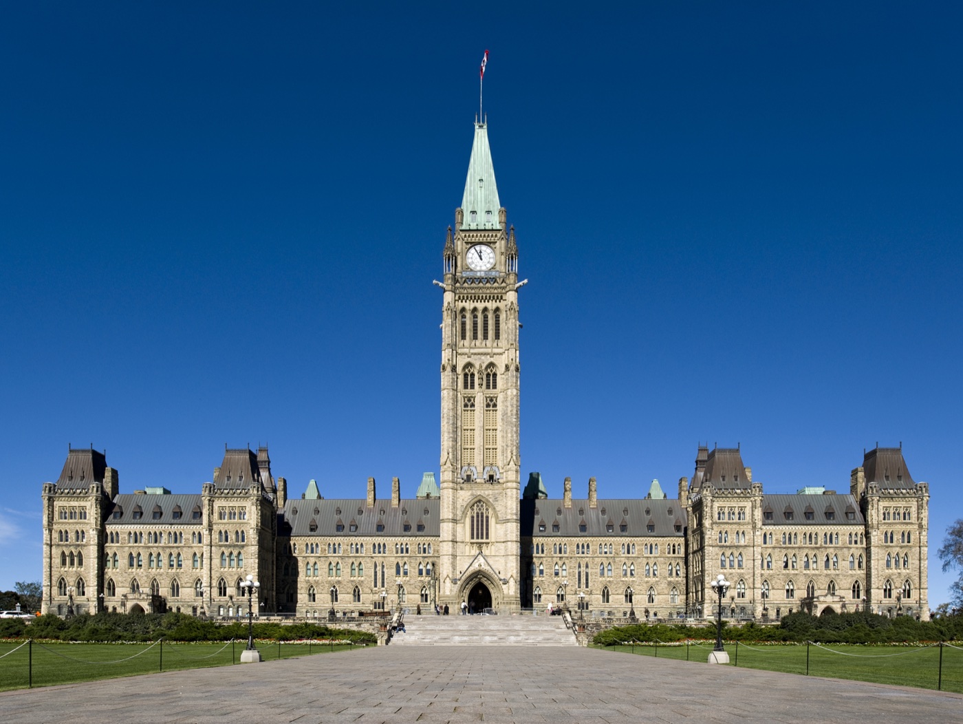 Centre Block and the Peace Tower on Parliament Hill in Ottawa, photographed in September 2013
